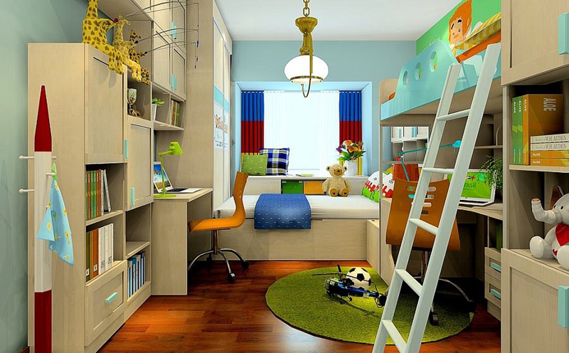 兒童房定制榻榻米，星空梵高全屋定制