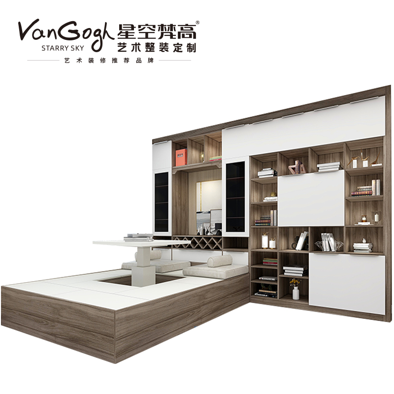 整體定制榻榻米 塔特森林·邁阿密胡桃+玉石白榻榻米 整體定制榻榻米 塔特森林·邁阿密胡桃+玉石白榻榻米